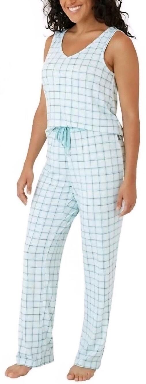Eddie Bauer Women's Size XL Aqua 2-Piece Set Sleeveless Top & Pants Loungewear